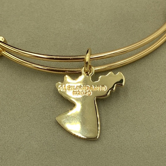 Alex and Ani Color Infusion Holiday Angel Charm Bangle Bracelet - Picture 6 of 11